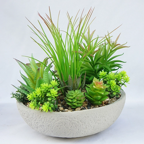 Artificial Green Succulent Plant 25CM